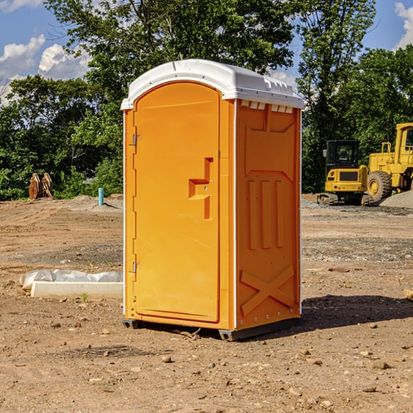 how often are the porta potties cleaned and serviced during a rental period in Waterloo